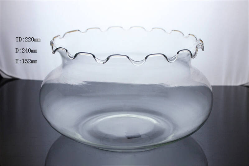 Fashion Clear Round Glass Fish Jar pour la maison et le bureau