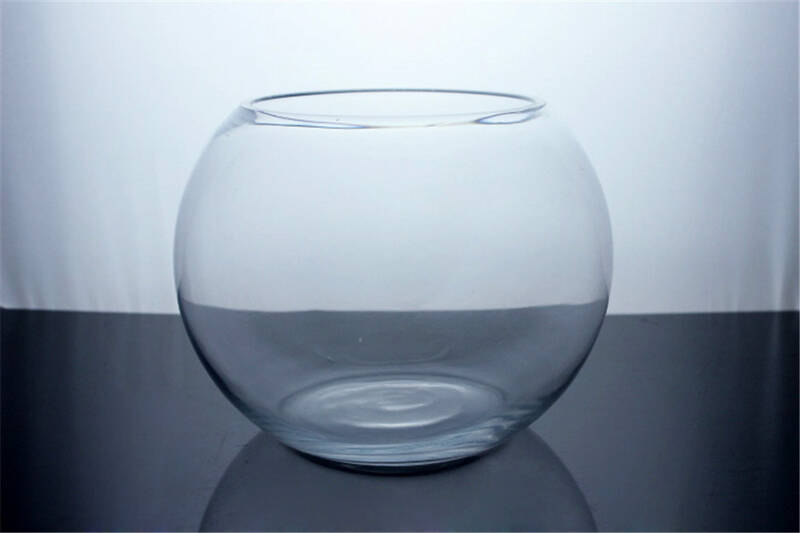 Vente en gros d’articles ménagers Grand bol à bulles en verre Vase Fish Bowl Globe Flower Vase