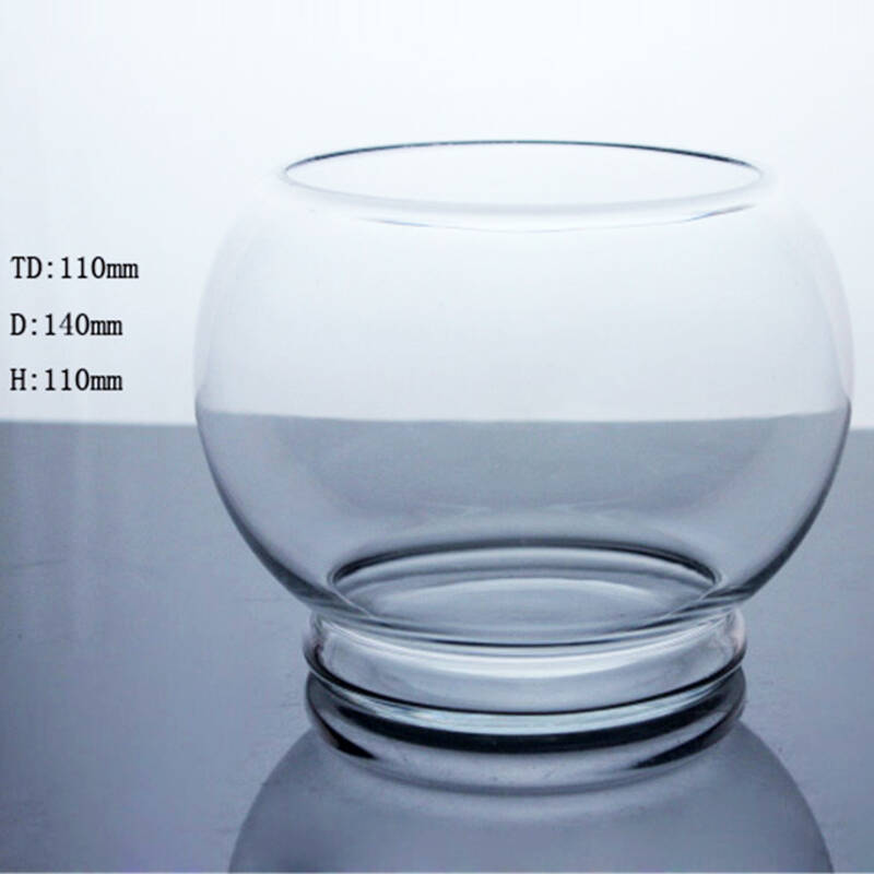 Ручная выдувная круглая и большая стеклянная ваза для рыбы на продажу