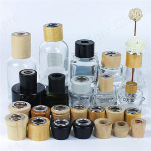 China Factory Natural Wooden Cap Reed Diffuseur pour la maison Parfum Bouteille en verre
