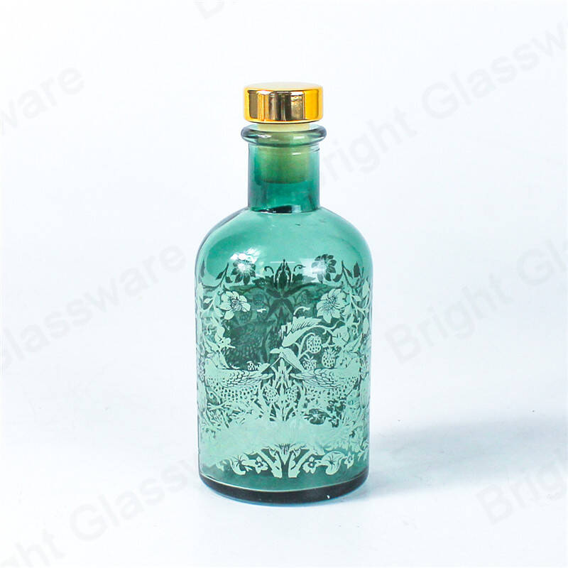 100ml de décalcomanie design aromathérapie huile essentielle diffuseur de roseaux bocaux bouteille en verre avec liège