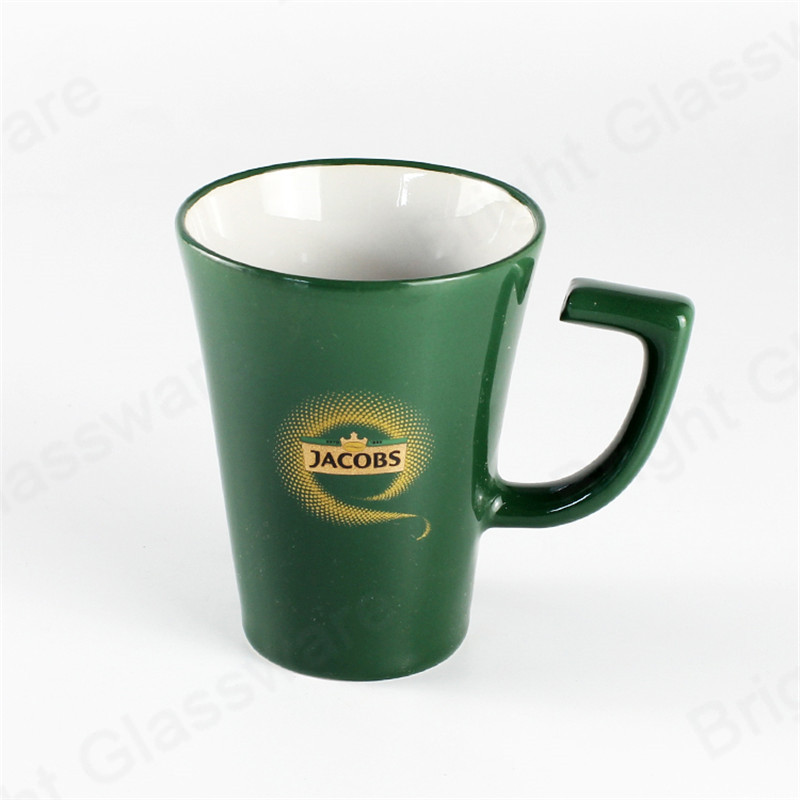 Tazas de cerámica reutilizables de porcelana té leche capuchino taza de café con logotipo personalizado