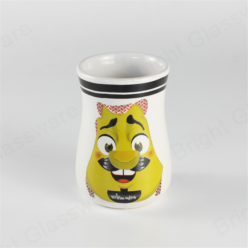 Оптовые керамические чашки для животных с мультяшным дизайном для детей