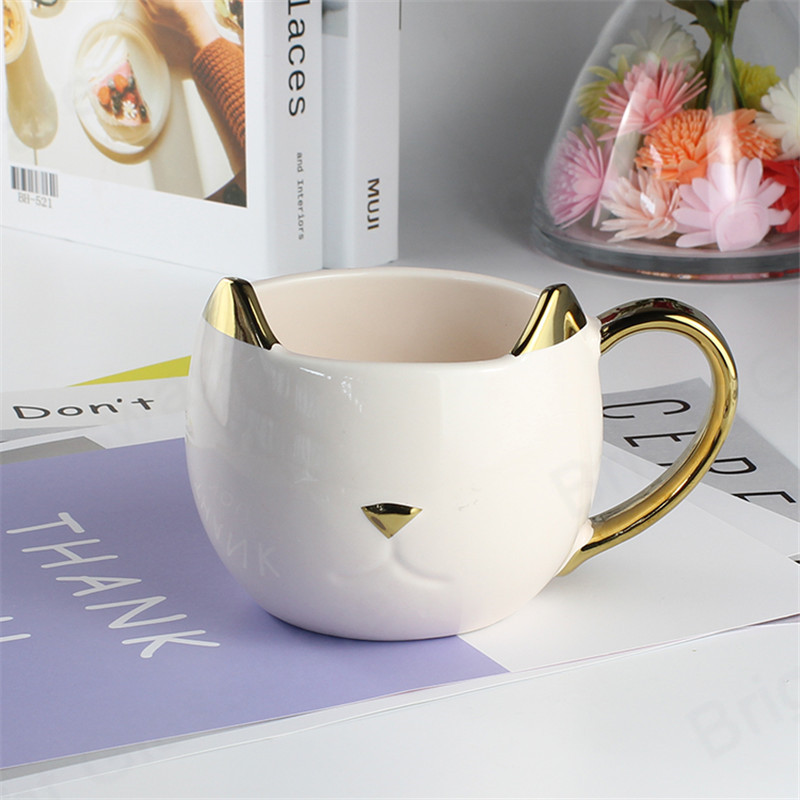drinkware 3D animal cartoon mark milk coffee cup creative linda ceramic mug cat for birthday gift