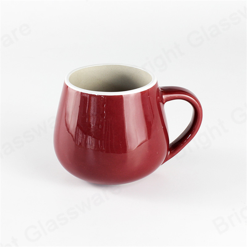venta caliente de porcelana roja estilo nórdico espresso taza de café taza de té de cerámica