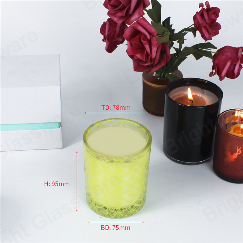 Tarro de vela de fragancia perfumada de soja de lujo personalizado con caja de embalaje