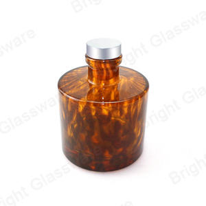 200ml de mode imprimé léopard diffuseur bouteille en verre avec liège pour l’arôme de la pièce