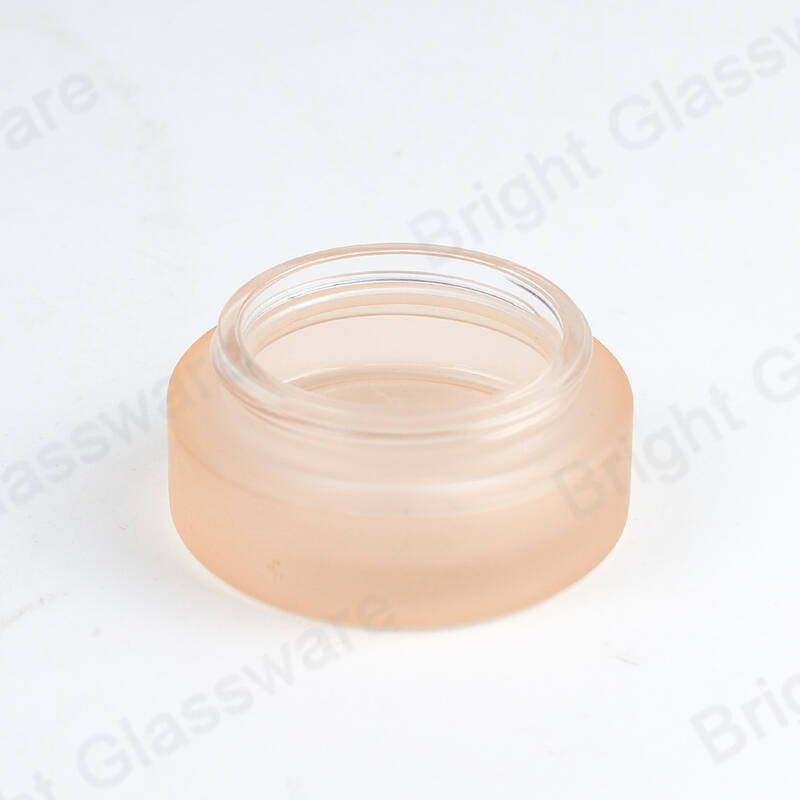 Pots en verre de crème cosmétique pour le corps givré orange pour l’emballage de soins de la peau