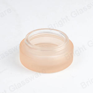 Tarros de vidrio de crema corporal cosmética esmerilada naranja para envases para el cuidado de la piel