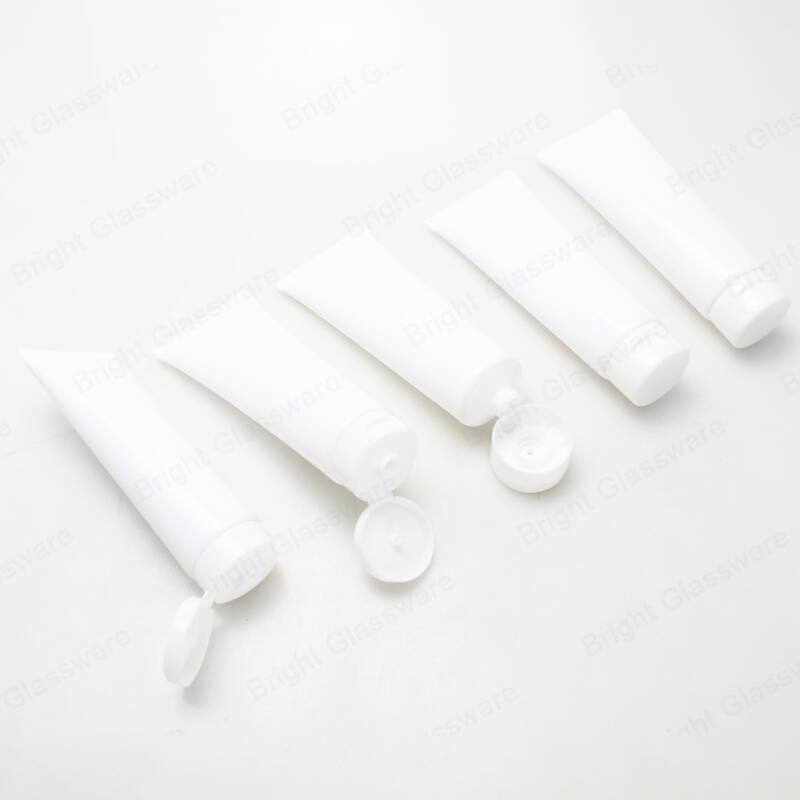 50ml 100ml en plastique blanc tube cosmétique emballage tube de compression