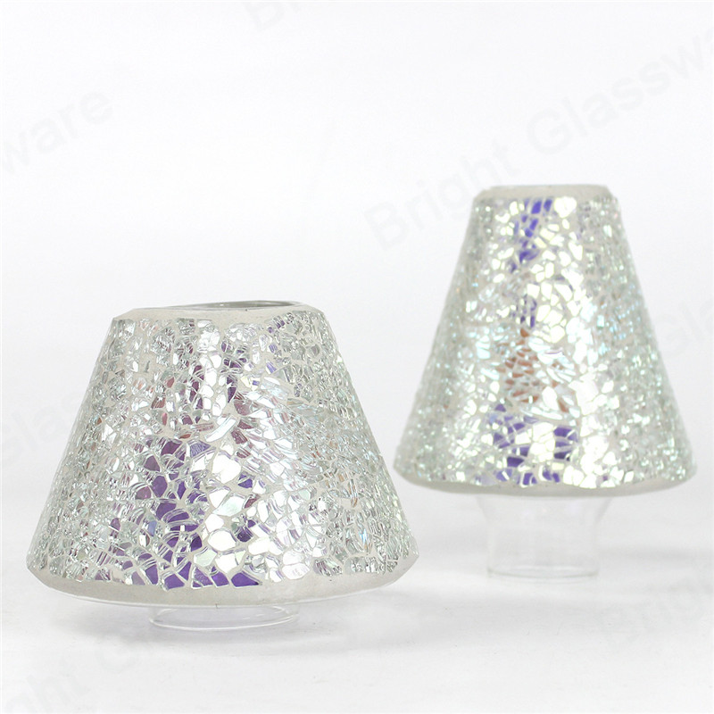 Хорошее качество выдувной серебряной мозаичной стеклянной лампы