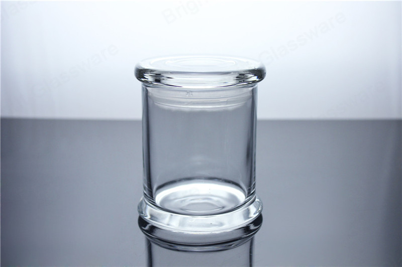 frascos de velas de metro de vidrio grande transparente con tapa plana