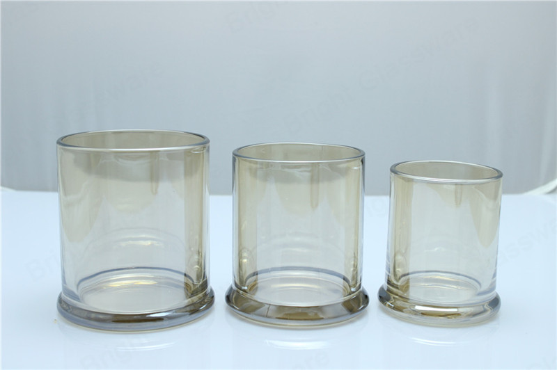 Color galvanizado Danubio Glass Candle Holder para la fabricación de velas