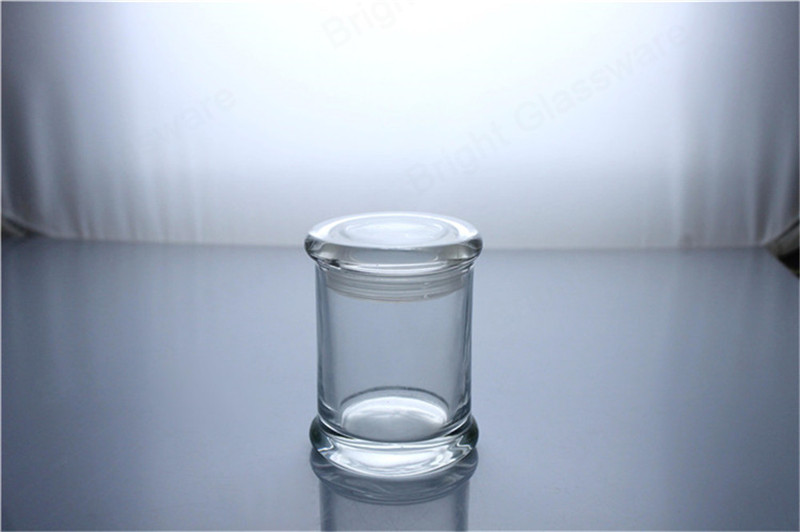Mini Clear 2 oz Libbey Status Jar con tapa de vidrio