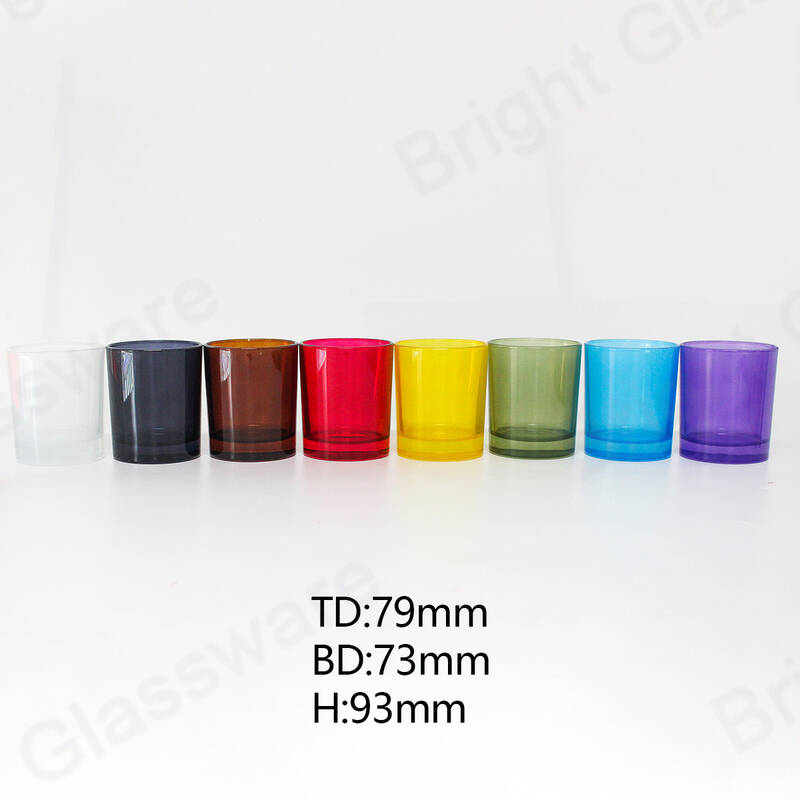 Индивидуальная покраска, распыление разноцветных стеклянных банок для свечей с крышками