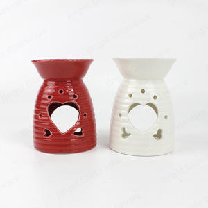 Aroma Candle Oil Diffuseur Brûleurs en céramique rouge