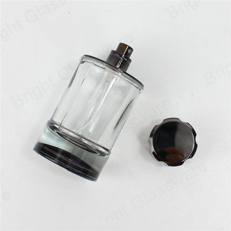 Bouteille de parfum vide en verre avec bouchon magnétique