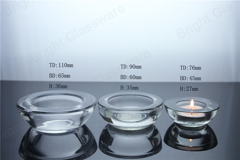 Прозрачные держатели для чайных ламп из толстого стекла