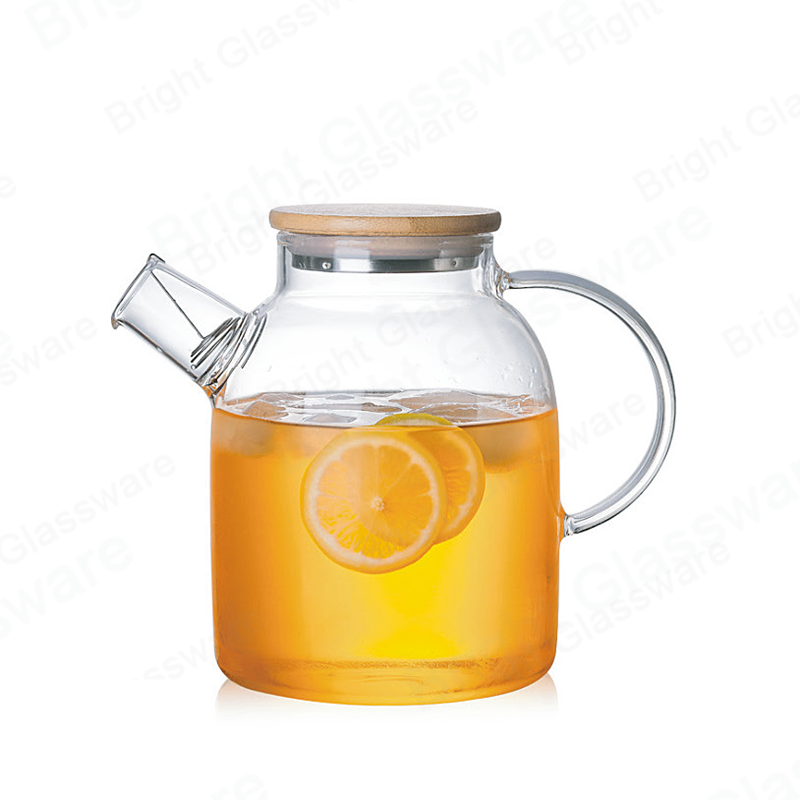 1500ml Pichet en verre résistant à la chaleur High Borosilicate Glass Teapot Stovetop avec couvercle