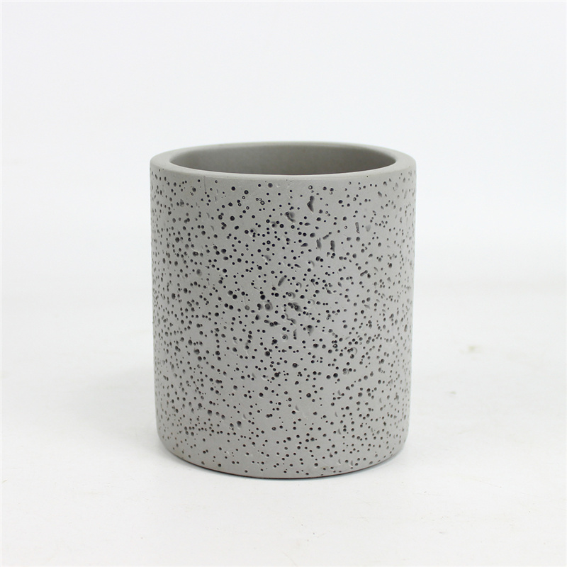 Spotted Design Thick Concrete Candle Jar para la fabricación de velas