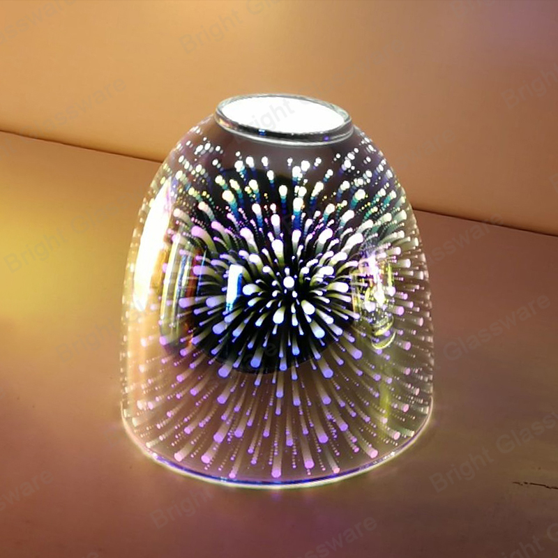 3D الألعاب النارية الشمع الموقد الزجاج الكهربائية الشمع تذوب أدفأ ليلة ضوء تورتة الموقد العطر شمعة أدفأ