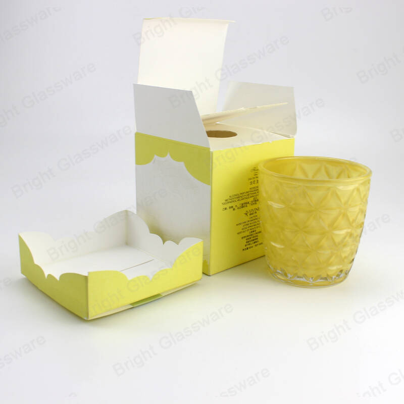Logo imprimé personnalisé Luxe Multicouche Design Verre Bougie Boîte pliante Emballage cadeau pour Bougie Pot