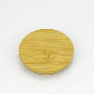 Haute qualité personnaliser les couvercles de bougies rondes en bambou avec anneau en silicone