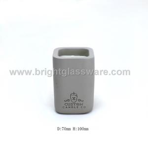 Factory Suppliers Square Good Quality Concrete Candle Holder