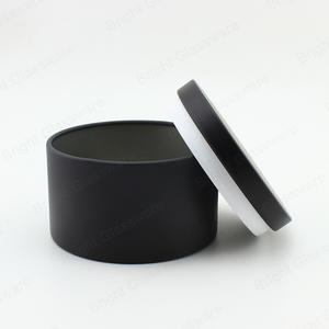 200ml Straight Side Portable Voyage Black Tin Jar Vide Bougie en Métal Vide Pots pour Home Fragrance