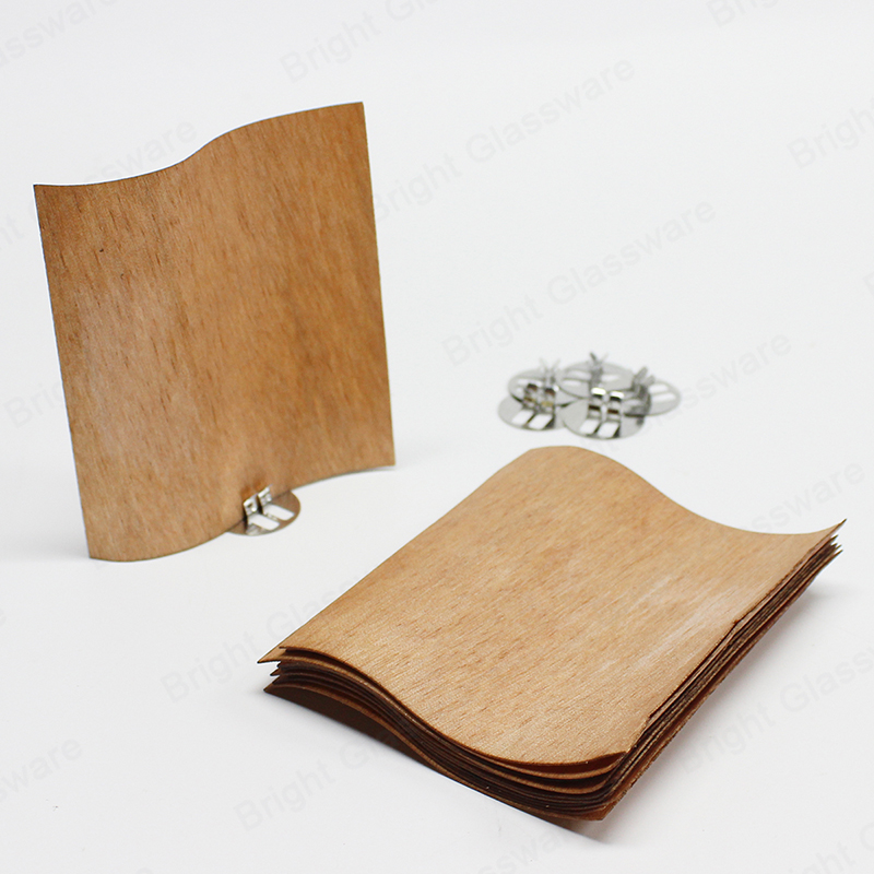 فتائل الشمع الأساسية الخشبية مع حاملات مرساة قاعدة معدنية لصنع الشموع اليدوية