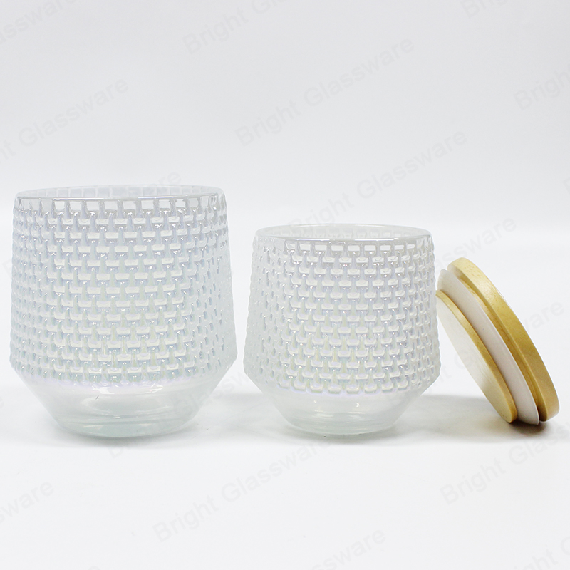 Résistant à la chaleur High Borosilicate Custom Logo Luxury Candle Glass Jar à vendre