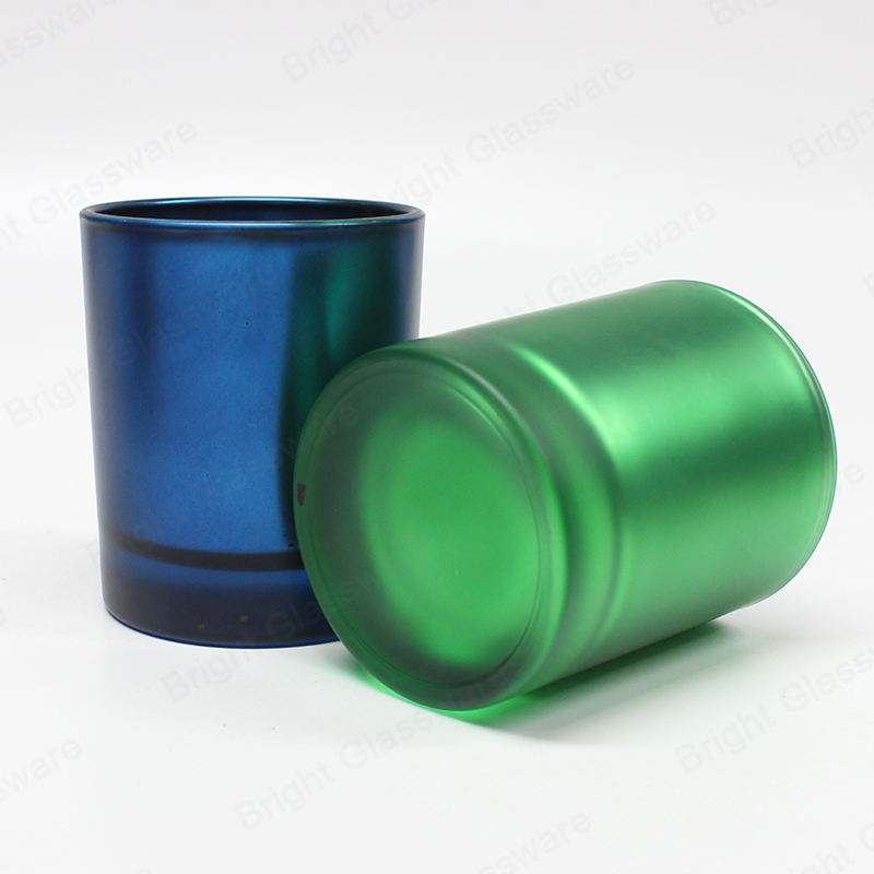 China Professional Empty Recycled Matte Green Glass Candle Fabricantes