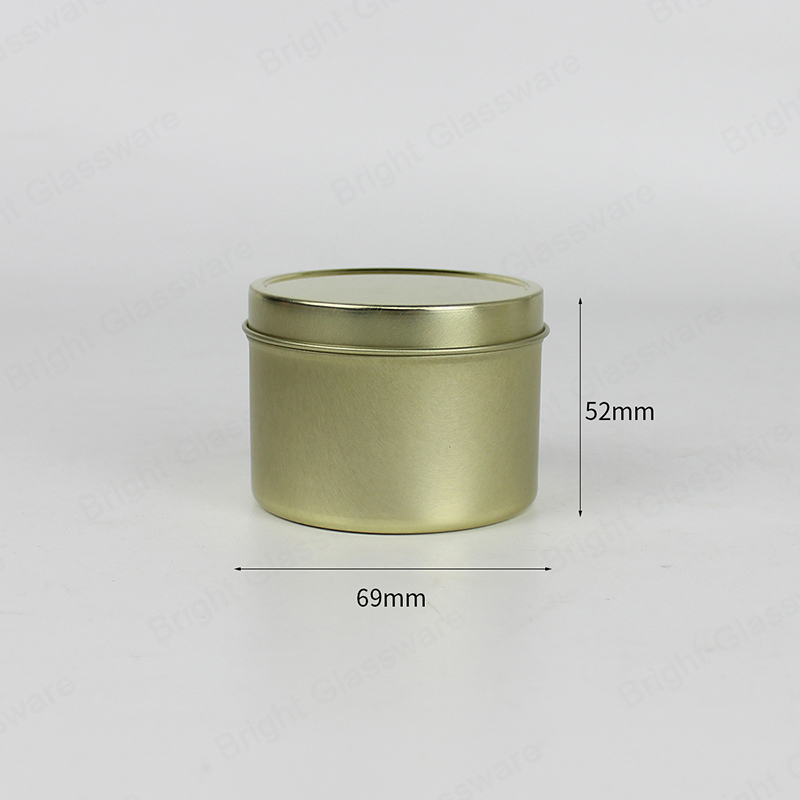 圆形金锡蜡烛罐69mm * 52mm GJT049带盖