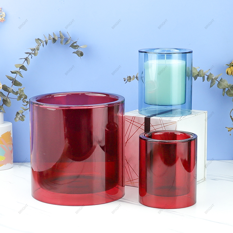 Free Sample Glass Candle Jar for Decoration Custom Color 6oz 7oz 8oz 10oz