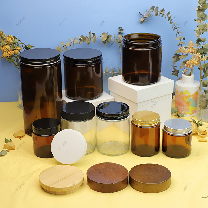 New Design Multicapacity Glass Storage Jar with Box for Storage Candle Making