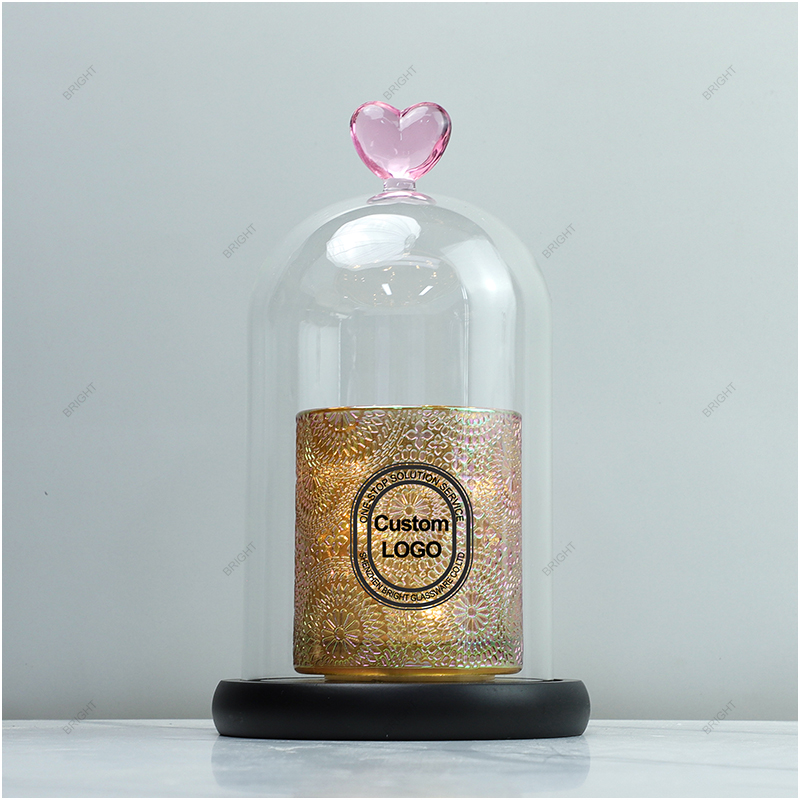 Free Sample 10oz 12oz 14oz 16oz Custom Logo Bell Jar with Custom Base