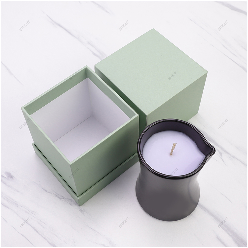 Hot Sale Luxurious Relaxing Black Message Candle Jar with Box for Home Spa