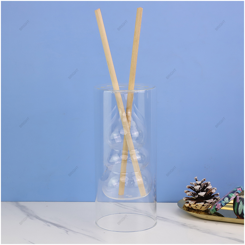 New Style High Borosilicate Glass Reed Diffuser Bottle Custom Fragrance