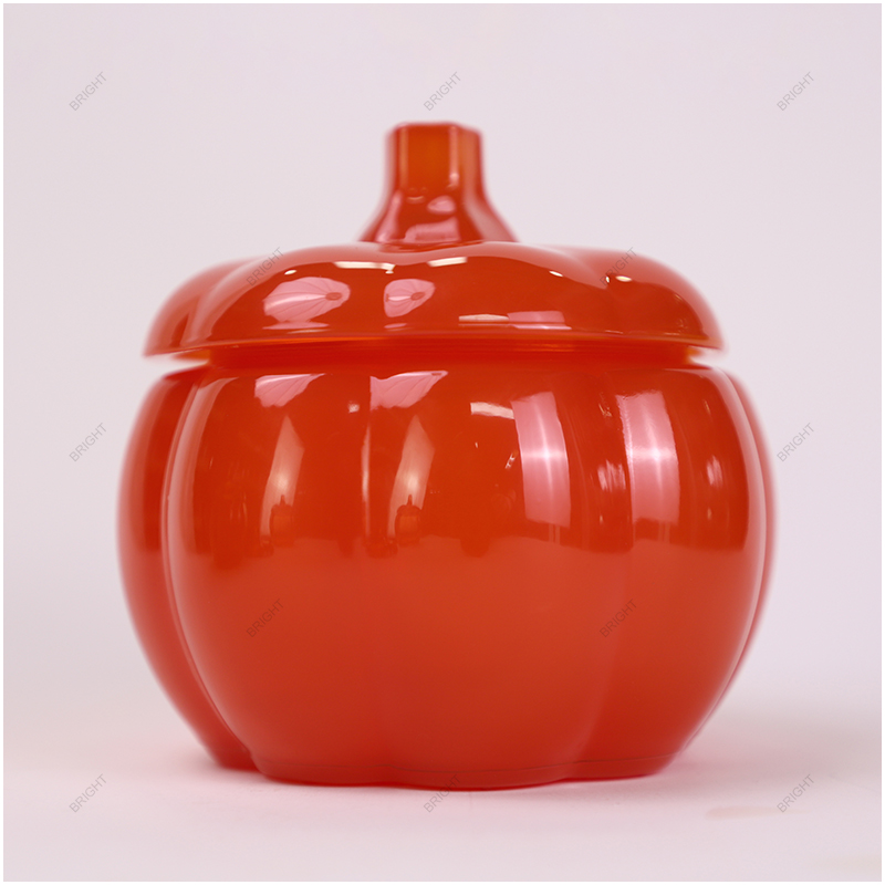 Factory Made New Style Pumpkin Candle Jar with Lid for Halloween