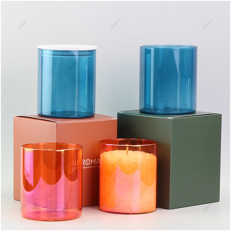 Factory Luxury 10oz Borosilicate Glass Candle Jar with Lid and Box