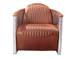 China Top Grain Single Seat Leather Sofa Manufacturer