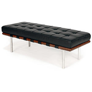 China Barcelona Bench in leather or PU-Hingis Furniture manufacture with over 20 years experience