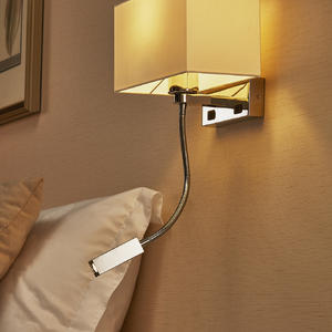 Barton Wall Lamp Knuckle Joint+ Flexi Arm Rectangular LED Reader 