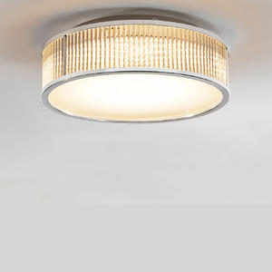 Cool 400 Round Ceiling Lamp with Solid Clear Glass Rods
