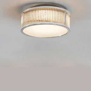 Cool 300 Round Ceiling Lamp with Solid Clear Glass Rods