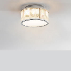 Cool 230 Round Ceiling Lamp with Solid Clear Glass Rods