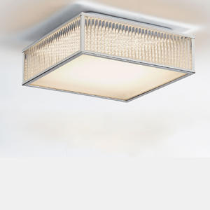Cool 350 Square Ceiling Lamp with Solid Clear Glass Rods