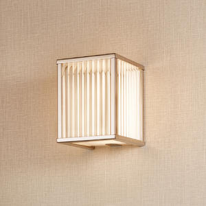 Cool 150 Square Wall Lamp with Solid Clear Glass Rods