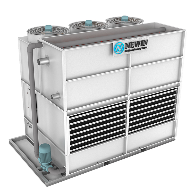 NECH 系列是一款常见的蒸发冷凝器，复合流传热（空气和制冷剂蒸汽呈垂直交叉方向）。
