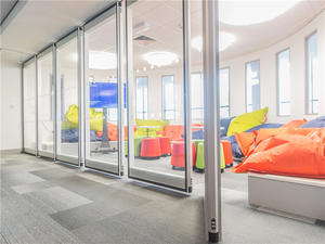 GLS-G65 Folding Office Glass Partition